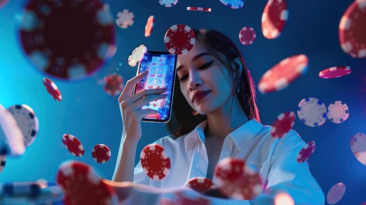 Meja permainan BandarQ dengan kartu yang ditampilkan dan opsi taruhan di senopati slot